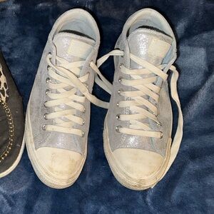Converse Silver and White Women's Sneakers